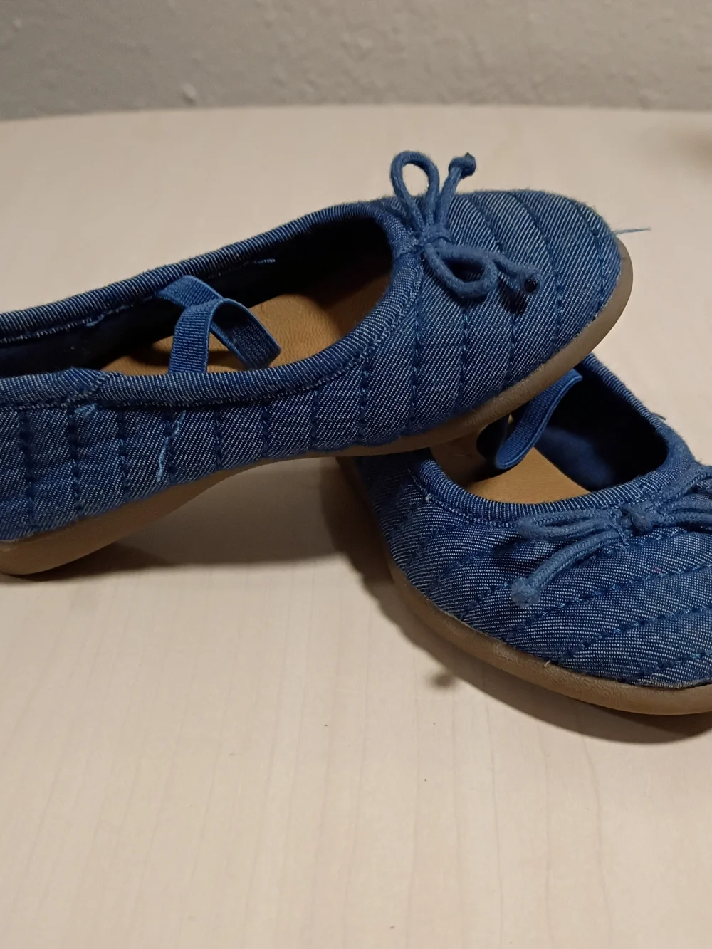 Old Navy Blue Denim-Style Mary Jane Flats for Kids Size 6
